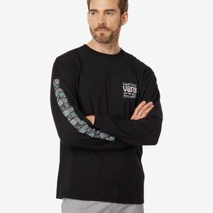 VANS Men's Vibe Check Long Sleeve Black Tee Shirt XL